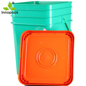 Fabricants de seaux en plastique Ventes directes de seaux à peinture de 20L Seau avec logo personnalisé avec couvercle - Product Image 2