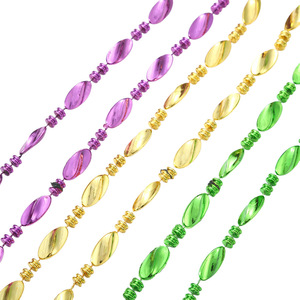 Vente en gros d'usine, collier couronne de carnaval personnalisé, festival de la Nouvelle-<span class=keywords><strong>Orléans</strong></span>, fête, perles en résine plastique électroplaquées - Product Image 4