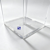 Vitrine de présentation pour casque de moto SYP, en acrylique, protégée contre les UV, transparente, taille personnalisable pour magasin de détail