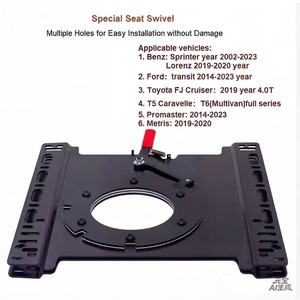 Base Giratoria para Asiento de Coche con Rotación de 360 Grados, de Metal de Lujo, Especial para Mercedes <span class=keywords><strong>Sprinter</strong></span> Van T5/T6 Promaster <span class=keywords><strong>Ford</strong></span> <span class=keywords><strong>Transit</strong></span> - Product Image 1