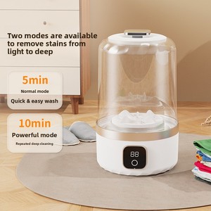 Mini-lave-linge portable sans fil USB pour sous-vêtements, soutiens-gorge et chaussettes, compact, rotatif, intelligent, en plastique, plug-and-play - Product Image 4