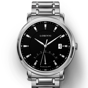 นาฬิกาควอตซ์ผู้ชายสุดหรู ดีไซน์บางเฉียบ กระจกแซฟไฟร์ แสดงวันที่ กันน้ำ 3BAR ตัวเรือนสแตนเลส - Product Image 6