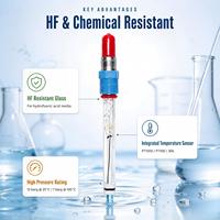 Électrode pH Pg13.5 ACpH4262 résistante aux HF, sonde pH pour la texture photovoltaïque, sonde pH à l'acide fluorhydrique VP PT1000, OEM ODM