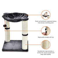 Arbre à chat moderne et écologique en velours, multi-niveaux, avec poteaux à gratter en sisal, pour le divertissement à domicile et dans le salon, Carton Fun