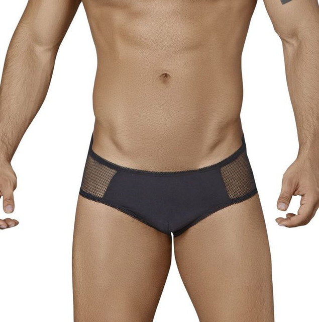 Customizable Men's Low-Rise Underwear Transparent Sheer Mesh Design for Gay Men Sexy and Own Brand
