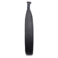 Recto sin procesar sin trama para trenzar el cabello bohemio natural negro crudo camboyano a granel sin trama cabello humano a granel mujeres negras
