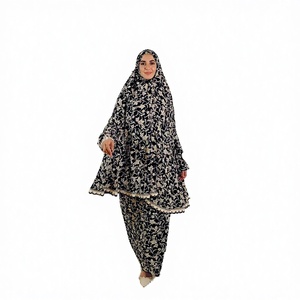ชุดละหมาดผ้าเรยอนพิมพ์ลายระบายอากาศได้ดี ยี่ห้อ Yibaoli แบบ 2 ชิ้น สำหรับสตรีมุสลิม - Product Image 2