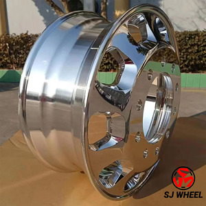 Jantes de camion personnalisées SJ Rims 22,5 24,5 pouces 10 trous en aluminium chromé pour camions légers Volvo <span class=keywords><strong>Scania</strong></span> - Product Image 5
