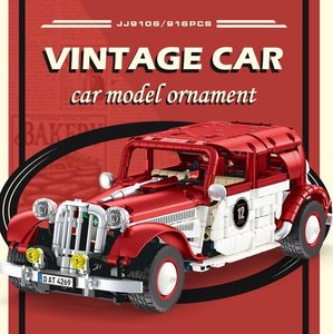 JJ9106 Remote Control <b>Car</b> 2.4G Four-Channel Toy <b>Car</b> Snow Dragon 11C Retro Classic <b>Car</b> Small Particle <b>Building</b> Blocks - Product Image 5