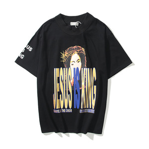 High Street Oversized t Shirts Mens High Neck t Shirt Kanye <strong>Sunday</strong> Service Jesus Is king Printed Tee Shirts Plus Size - Product Image 5