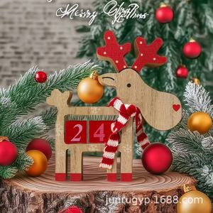 Junru Reindeer <b>Calendar</b> 2025 Day View Christmas Decoration Desk Ornament Holiday Countdown Perpetual <b>Calendar</b> - Product Image 2