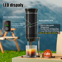 Machine à Café Espresso Portable Rechargeable Auto-Chauffante Rapide 3-en-1 pour l'Extérieur, Compatible Capsules NS et Poudre, Idéale pour le Camping et le Voyage