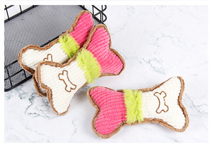 Juguete Masticable Ecológico de Lujo para Perros, Hueso de Peluche con Sonido para el Cuidado Dental - Product Image 2