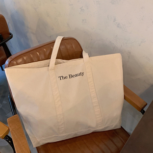 Besar Logo kustom cetak katun kanvas tas Tote Promosi perjalanan dan belanja tahan lama dapat dicuci dengan pola desainer lucu - Product Image 3