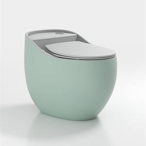 WC en céramique de haute qualité, économiseur <span class=keywords><strong>d</strong></span>'<span class=keywords><strong>eau</strong></span>, couleur personnalisée, forme <span class=keywords><strong>d</strong></span>'œuf <span class=keywords><strong>vert</strong></span>, salle de bain - Product Image 1