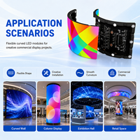 Écran LED flexible P1.25 P1.86 P2 P2.5, module LED souple, panneau circulaire, mur vidéo pliable, panneau d'affichage créatif, prix OEM