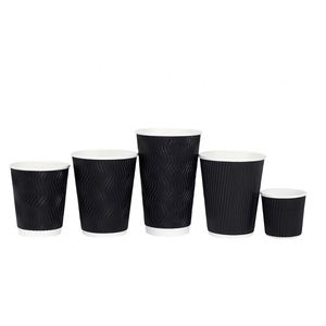 Gobelets en papier ondulé double paroi biodégradables et écologiques en gros pour vin, boissons gazeuses, eau minérale, tequila - Product Image 4