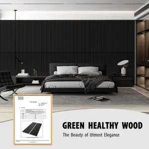 Sinh thái thân thiện thiết kế nội thất gỗ gỗ Veneer thanh Acoustic MDF trang trí tấm Tường cho phòng khiêu vũ