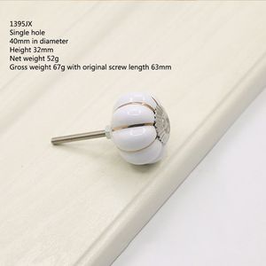 <span class=keywords><strong>Pomos</strong></span> de cerámica de color con orificio pasante, diseño de calabaza, estilo lujo ligero, moderno <span class=keywords><strong>y</strong></span> minimalista, para cajones, armarios <span class=keywords><strong>y</strong></span> roperos, con diseño artístico de dibujos animados - Product Image 5