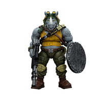 Figura de Acción Coleccionable JOYTOY Oficial Original TMNT-Rocksteady Escala 1/18 con Accesorios JT8469