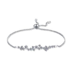 Pulsera de moissanita de plata de ley S925 para mujer, joyería de plata elegante con diseño de círculo completo para vacaciones, perfecta - Product Image 1