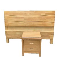 Lits en bois massif modernes et minimalistes Ruisha modèle 1011, démontables, tailles Queen et Double (1,2m/1,8m) pour appartements locatifs - Vente en gros