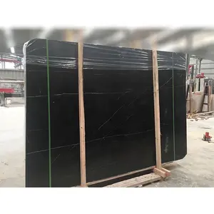 Black and white veins good price nero marquina marble slab Marble Slab Prices Chinese marble indoor floor tile cut