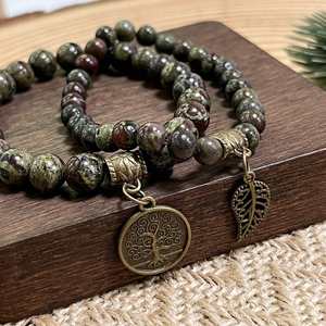 Bracelet en pierre naturelle avec perles de verre colorées, équilibreur énergétique, expert sans intermédiaire, prix de gros, réduction - Product Image 2