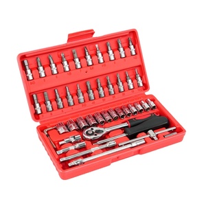 46 Pcs 1/4 DR Car Repair Tool Box <strong>Spanner</strong> Chrome Vanadium Hand Tools and <strong>Ratchet</strong> Wrench Socket <strong>Set</strong> - Product Image 5
