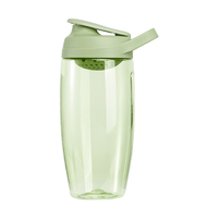 Bouteille shaker personnalisée avec logo, 700 ml (24 oz), en Tritan, avec boule métallique, pour la salle de sport, bouteille d'eau en plastique, gobelet shaker