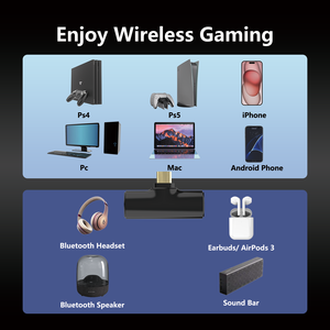 USB cho bluetooth 5.0 Adapter Mini độ trễ thấp không dây âm thanh transmitter cho TV chuyển đổi PS4 ps5 PC APTX âm thanh <span class=keywords><strong>Splitter</strong></span> & chuyển đổi - Product Image 3