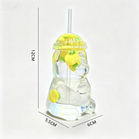 Jouet Squishy Ours Mignon en TPR Façon Fruit Moulable Rempli de Vaseline avec Chapeau pour Garçons et Filles, Anti-Stress, Forme Compacte