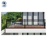 PRIMA LUXURY Wetterfestes Aluminium-Balkongeländer-System mit Langem Handlauf für Bauprojekte