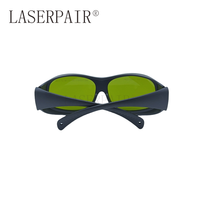 Lunettes de sécurité laser en polycarbonate Nd:YAG 1064 nm OD8+ certifiées CE, transmission de 27 %, indice LB 900-1100 nm pour laser à fibre