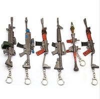 Porte-clés exquis en forme de mini-arme à feu, style dessin animé, en alliage de zinc, pour fans de métal