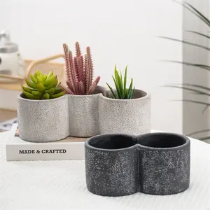 Tuin Antieke Ruwe Goedkope Indoor Planter Kunstmatige Potplanten Cement Unieke Outdoor Bloempotten