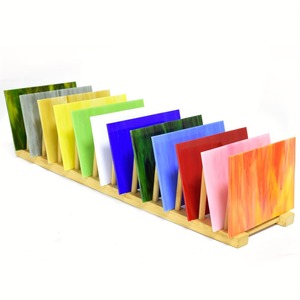 Plaque <span class=keywords><strong>de</strong></span> verre Tiffany transparente promotionnelle feuilles <span class=keywords><strong>de</strong></span> verre colorées <span class=keywords><strong>classe</strong></span> d'art bricolage décor à la maison - Product Image 6