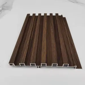 تصميم جديد خشبية الحبوب موجة سور الألومنيوم صفائح التسقيف المموجة للزينة