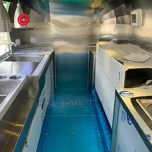 Mobile Kitchen Catering Trailer Tea Bar Food Track Cart Coffee Truck Airstream Fast Food Trailer