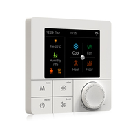 Thermostat de bobine de ventilateur WiFi intelligent FCU 3A Tuya avec écran RS485 Modbus IPS pour les systèmes d'unité de bobine de ventilateur pièce de climatisation