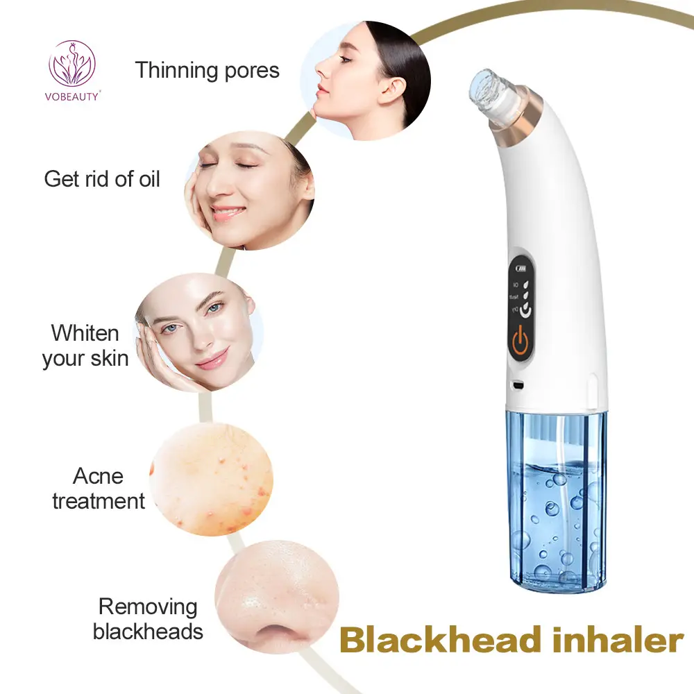 Nhà Máy Giá da thân thiện với vẻ đẹp cụ điện mụn đầu đen Remover Micro nhỏ bong bóng mụn đầu đen extractor hút chân không Sucker