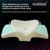 Oreiller cervical en mousse à mémoire de forme anti-rides WJ-2028 pour dormeurs latéraux avec taie d'oreiller en soie, motif cœur, pour lit – Adulte, couple