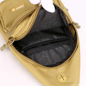 Huang Lei Tactical Chest Bag Khaki Black Desert Digital Camouflage Unisex Outdoor Crossbody Bag With Zipper Pocket - Product Image 3