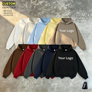Sudadera con Capucha Personalizada 100% Algodón, Sudadera Gruesa de Felpa para <span class=keywords><strong>Hombre</strong></span>, Sudaderas y Camisetas Extra Grandes Unisex, Impresión Bajo Demanda, Fiesta de Cumpleaños - Product Image 1