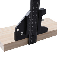 Penggaris Penanda Geser Kayu dari Paduan Aluminium, Vernier Caliper, Alat Ukur Kayu Multifungsi