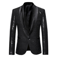 Veste de scène de qualité pour homme, costume de danse, veste de costume brillante de luxe, blazer