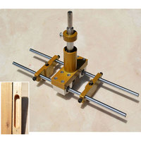 Facile à utiliser serrure mortaiseuse Slotter Jig clé trou perçage Guide système serrure trou ouvre Kit pour portes en bois