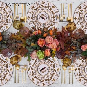 Platos de cerámica de hueso, <span class=keywords><strong>vajilla</strong></span> de lujo, juego de cena barato - Product Image 6