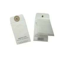 Mini enveloppe blanche de luxe personnalisée, lot de enveloppes à boutons en relief, Logo pour emballage de déodorant en cristal