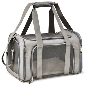 Sac à dos de transport pliable pour chien, respirant, en tissu Oxford avec fermeture éclair, en maille polyester, pour petits animaux de compagnie, idéal pour les voyages - Product Image 1
